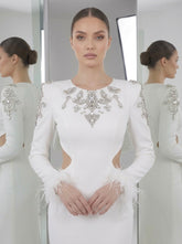 Celeste Crystal Cutout Gown